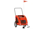Vidaxl Pet Bike Trailer Orange And Grey Oxford Fabric And Iron Vidaxl Pet Bike Trailer Orange And Grey Oxford Fabric And Iron