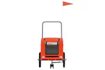 Vidaxl Pet Bike Trailer Orange And Grey Oxford Fabric And Iron Vidaxl Pet Bike Trailer Orange And Grey Oxford Fabric And Iron