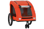 Vidaxl Pet Bike Trailer Orange And Grey Oxford Fabric And Iron Vidaxl Pet Bike Trailer Orange And Grey Oxford Fabric And Iron