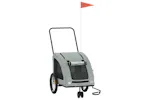 Vidaxl Pet Bike Trailer Grey Oxford Fabric And Iron Vidaxl Pet Bike Trailer Grey Oxford Fabric And Iron
