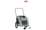 Vidaxl Pet Bike Trailer Grey Oxford Fabric And Iron Vidaxl Pet Bike Trailer Grey Oxford Fabric And Iron