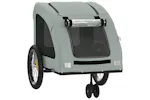 Vidaxl Pet Bike Trailer Grey Oxford Fabric And Iron Vidaxl Pet Bike Trailer Grey Oxford Fabric And Iron