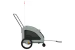 Vidaxl Pet Bike Trailer Grey Oxford Fabric And Iron Vidaxl Pet Bike Trailer Grey Oxford Fabric And Iron