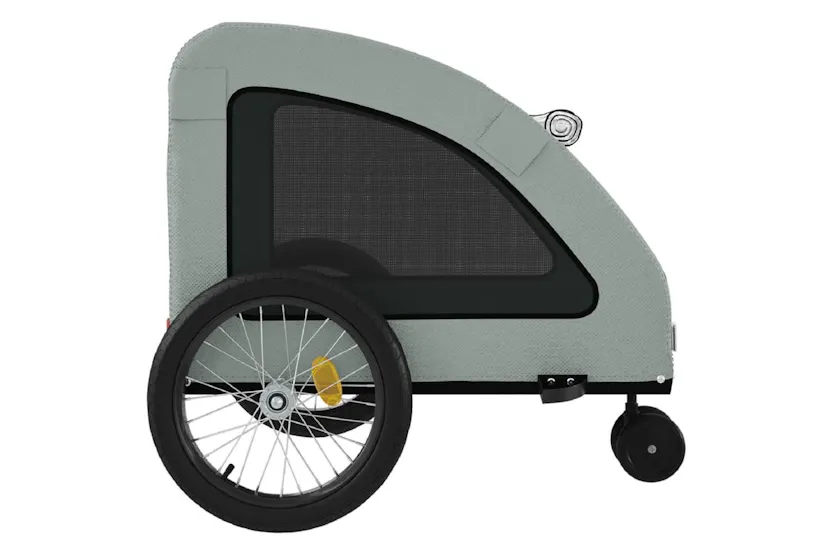 Vidaxl Pet Bike Trailer Grey Oxford Fabric And Iron Vidaxl Pet Bike Trailer Grey Oxford Fabric And Iron