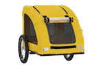 Vidaxl Pet Bike Trailer Yellow Oxford Fabric And Iron Vidaxl Pet Bike Trailer Yellow Oxford Fabric And Iron