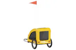 Vidaxl Pet Bike Trailer Yellow Oxford Fabric And Iron Vidaxl Pet Bike Trailer Yellow Oxford Fabric And Iron