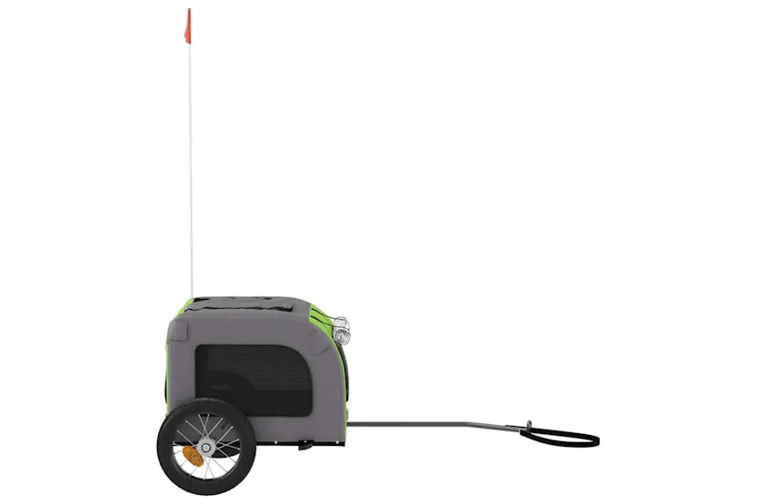 Vidaxl Pet Bike Trailer Green And Grey Oxford Fabric And Iron Vidaxl Pet Bike Trailer Green And Grey Oxford Fabric And Iron
