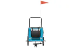 Vidaxl Pet Bike Trailer Blue And Grey Oxford Fabric And Iron Vidaxl Pet Bike Trailer Blue And Grey Oxford Fabric And Iron