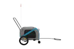 Vidaxl Pet Bike Trailer Blue And Grey Oxford Fabric And Iron Vidaxl Pet Bike Trailer Blue And Grey Oxford Fabric And Iron