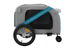 Vidaxl Pet Bike Trailer Blue And Grey Oxford Fabric And Iron Vidaxl Pet Bike Trailer Blue And Grey Oxford Fabric And Iron