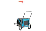 Vidaxl Pet Bike Trailer Blue And Grey Oxford Fabric And Iron Vidaxl Pet Bike Trailer Blue And Grey Oxford Fabric And Iron