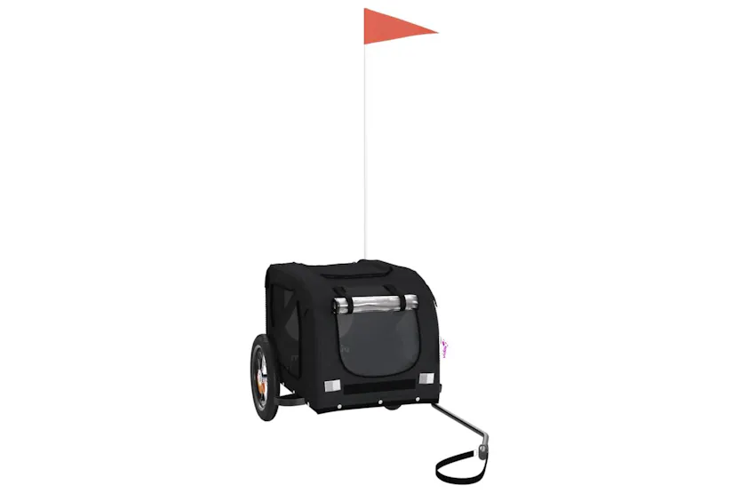 Vidaxl Pet Bike Trailer Black Oxford Fabric And Iron Vidaxl Pet Bike Trailer Black Oxford Fabric And Iron
