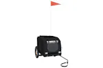 Vidaxl Pet Bike Trailer Black Oxford Fabric And Iron Vidaxl Pet Bike Trailer Black Oxford Fabric And Iron