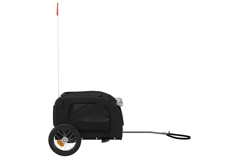 Vidaxl Pet Bike Trailer Black Oxford Fabric And Iron Vidaxl Pet Bike Trailer Black Oxford Fabric And Iron