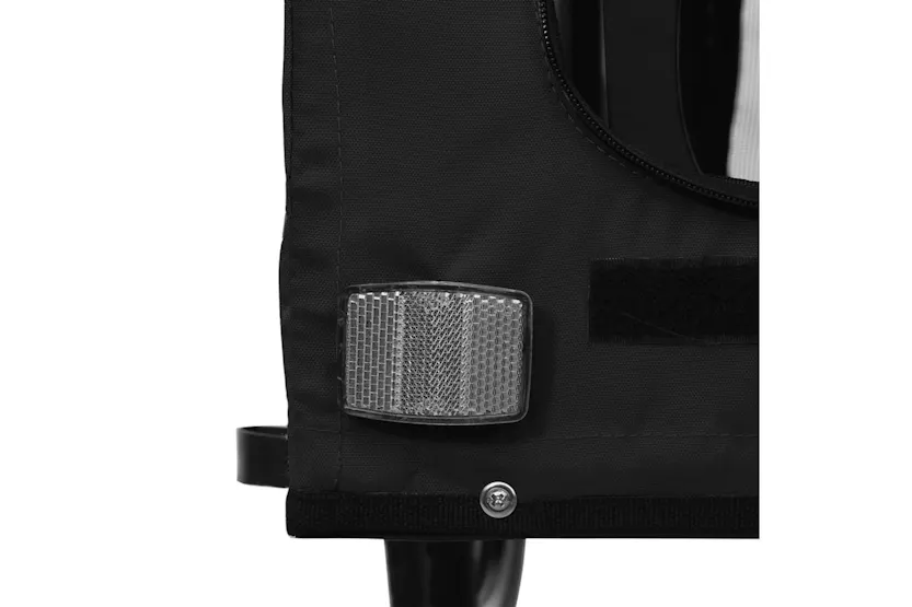 Vidaxl Pet Bike Trailer Black Oxford Fabric And Iron Vidaxl Pet Bike Trailer Black Oxford Fabric And Iron