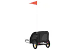 Vidaxl Pet Bike Trailer Black Oxford Fabric And Iron Vidaxl Pet Bike Trailer Black Oxford Fabric And Iron