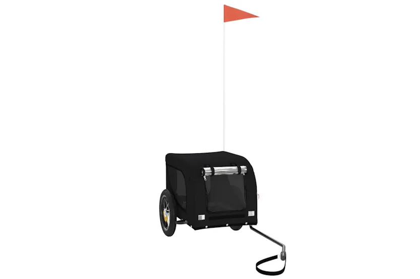 Vidaxl Pet Bike Trailer Black Oxford Fabric And Iron Vidaxl Pet Bike Trailer Black Oxford Fabric And Iron