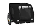 Vidaxl Pet Bike Trailer Black Oxford Fabric And Iron Vidaxl Pet Bike Trailer Black Oxford Fabric And Iron