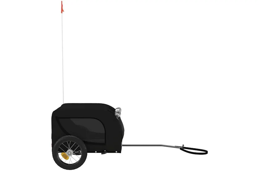 Vidaxl Pet Bike Trailer Black Oxford Fabric And Iron Vidaxl Pet Bike Trailer Black Oxford Fabric And Iron