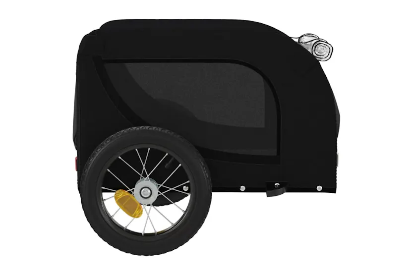 Vidaxl Pet Bike Trailer Black Oxford Fabric And Iron Vidaxl Pet Bike Trailer Black Oxford Fabric And Iron