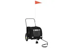 Vidaxl Pet Bike Trailer Black Oxford Fabric And Iron Vidaxl Pet Bike Trailer Black Oxford Fabric And Iron
