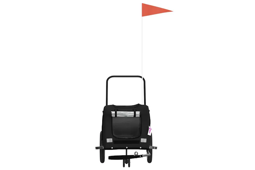 Vidaxl Pet Bike Trailer Black Oxford Fabric And Iron Vidaxl Pet Bike Trailer Black Oxford Fabric And Iron