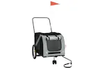 Vidaxl Pet Bike Trailer Grey And Black Oxford Fabric And Iron Vidaxl Pet Bike Trailer Grey And Black Oxford Fabric And Iron