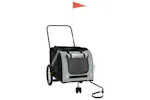 Vidaxl Pet Bike Trailer Grey And Black Oxford Fabric And Iron Vidaxl Pet Bike Trailer Grey And Black Oxford Fabric And Iron