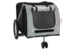 Vidaxl Pet Bike Trailer Grey And Black Oxford Fabric And Iron Vidaxl Pet Bike Trailer Grey And Black Oxford Fabric And Iron