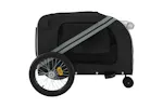 Vidaxl Pet Bike Trailer Grey And Black Oxford Fabric And Iron Vidaxl Pet Bike Trailer Grey And Black Oxford Fabric And Iron
