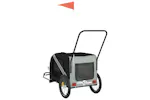 Vidaxl Pet Bike Trailer Grey And Black Oxford Fabric And Iron Vidaxl Pet Bike Trailer Grey And Black Oxford Fabric And Iron
