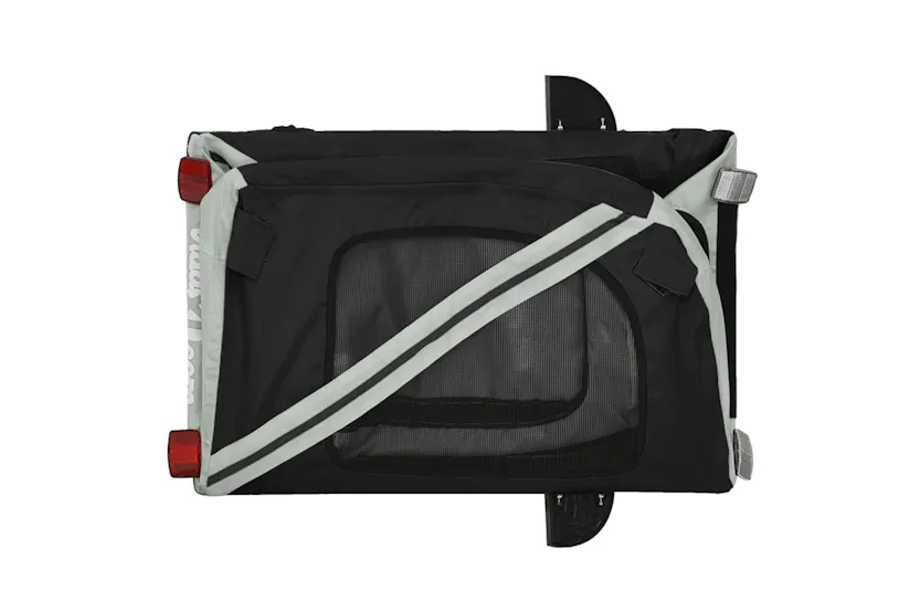 Vidaxl Pet Bike Trailer Grey And Black Oxford Fabric And Iron Vidaxl Pet Bike Trailer Grey And Black Oxford Fabric And Iron