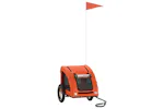 Vidaxl Pet Bike Trailer Orange Oxford Fabric And Iron Vidaxl Pet Bike Trailer Orange Oxford Fabric And Iron
