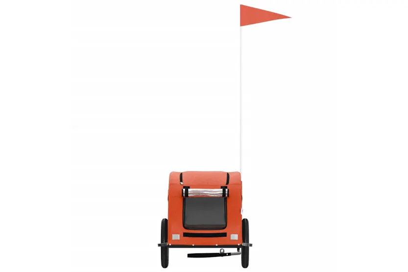 Vidaxl Pet Bike Trailer Orange Oxford Fabric And Iron Vidaxl Pet Bike Trailer Orange Oxford Fabric And Iron