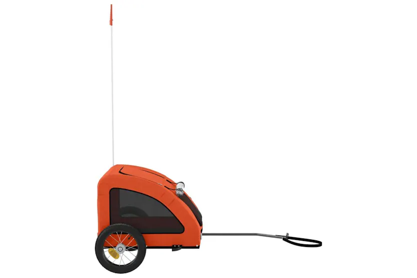Vidaxl Pet Bike Trailer Orange Oxford Fabric And Iron Vidaxl Pet Bike Trailer Orange Oxford Fabric And Iron
