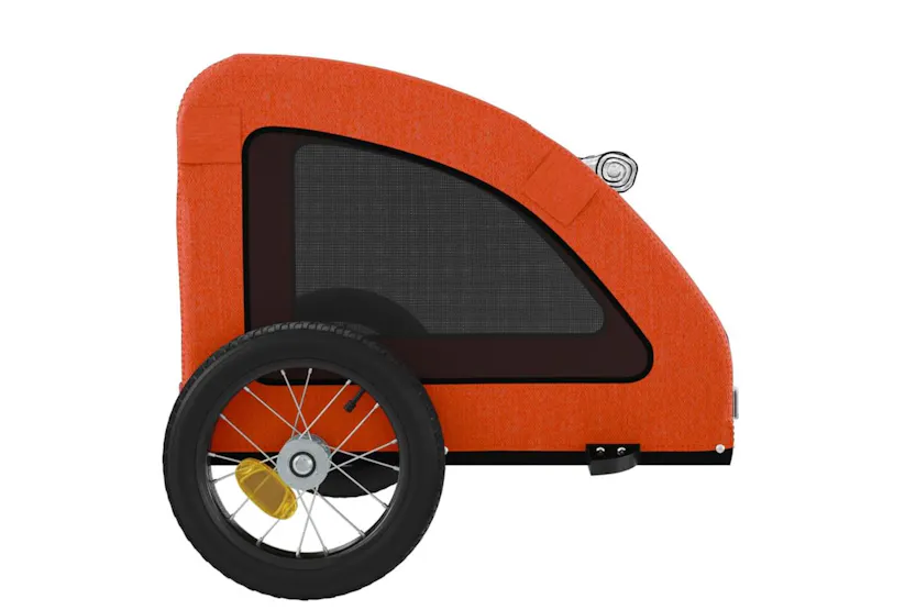 Vidaxl Pet Bike Trailer Orange Oxford Fabric And Iron Vidaxl Pet Bike Trailer Orange Oxford Fabric And Iron