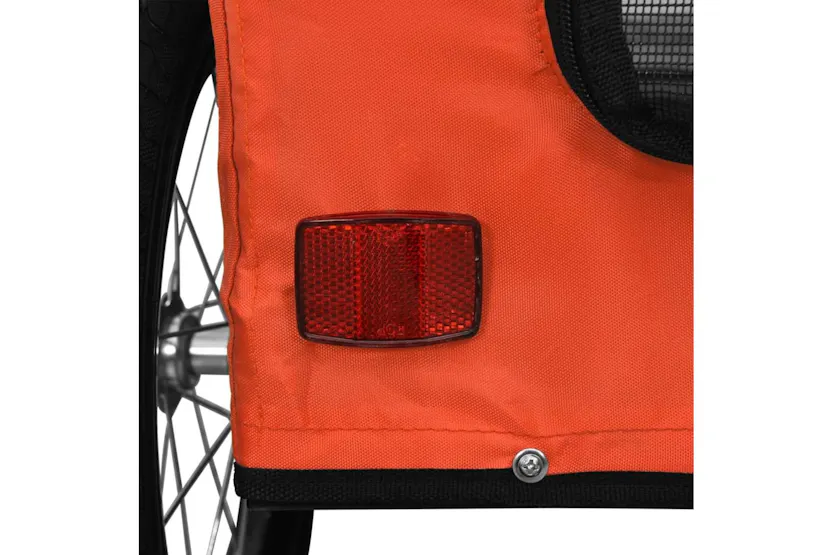 Vidaxl Pet Bike Trailer Orange Oxford Fabric And Iron Vidaxl Pet Bike Trailer Orange Oxford Fabric And Iron