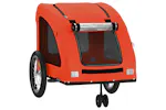 Vidaxl Pet Bike Trailer Orange Oxford Fabric And Iron Vidaxl Pet Bike Trailer Orange Oxford Fabric And Iron