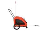 Vidaxl Pet Bike Trailer Orange Oxford Fabric And Iron Vidaxl Pet Bike Trailer Orange Oxford Fabric And Iron