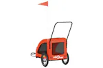 Vidaxl Pet Bike Trailer Orange Oxford Fabric And Iron Vidaxl Pet Bike Trailer Orange Oxford Fabric And Iron