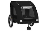Vidaxl Pet Bike Trailer Black Oxford Fabric And Iron Vidaxl Pet Bike Trailer Black Oxford Fabric And Iron