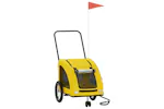 Vidaxl Pet Bike Trailer Yellow Oxford Fabric And Iron Vidaxl Pet Bike Trailer Yellow Oxford Fabric And Iron