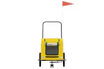 Vidaxl Pet Bike Trailer Yellow Oxford Fabric And Iron Vidaxl Pet Bike Trailer Yellow Oxford Fabric And Iron