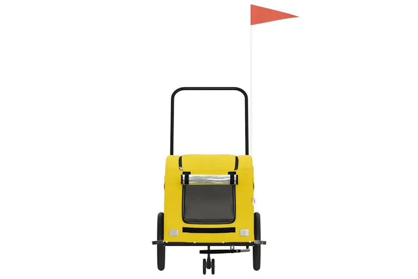 Vidaxl Pet Bike Trailer Yellow Oxford Fabric And Iron Vidaxl Pet Bike Trailer Yellow Oxford Fabric And Iron