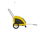 Vidaxl Pet Bike Trailer Yellow Oxford Fabric And Iron Vidaxl Pet Bike Trailer Yellow Oxford Fabric And Iron