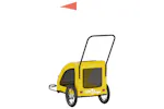 Vidaxl Pet Bike Trailer Yellow Oxford Fabric And Iron Vidaxl Pet Bike Trailer Yellow Oxford Fabric And Iron