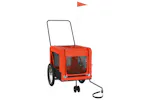 Vidaxl Pet Bike Trailer Orange And Black Oxford Fabric And Iron Vidaxl Pet Bike Trailer Orange And Black Oxford Fabric And Iron