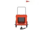 Vidaxl Pet Bike Trailer Orange And Black Oxford Fabric And Iron Vidaxl Pet Bike Trailer Orange And Black Oxford Fabric And Iron