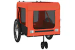 Vidaxl Pet Bike Trailer Orange And Black Oxford Fabric And Iron Vidaxl Pet Bike Trailer Orange And Black Oxford Fabric And Iron