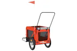 Vidaxl Pet Bike Trailer Orange And Black Oxford Fabric And Iron Vidaxl Pet Bike Trailer Orange And Black Oxford Fabric And Iron